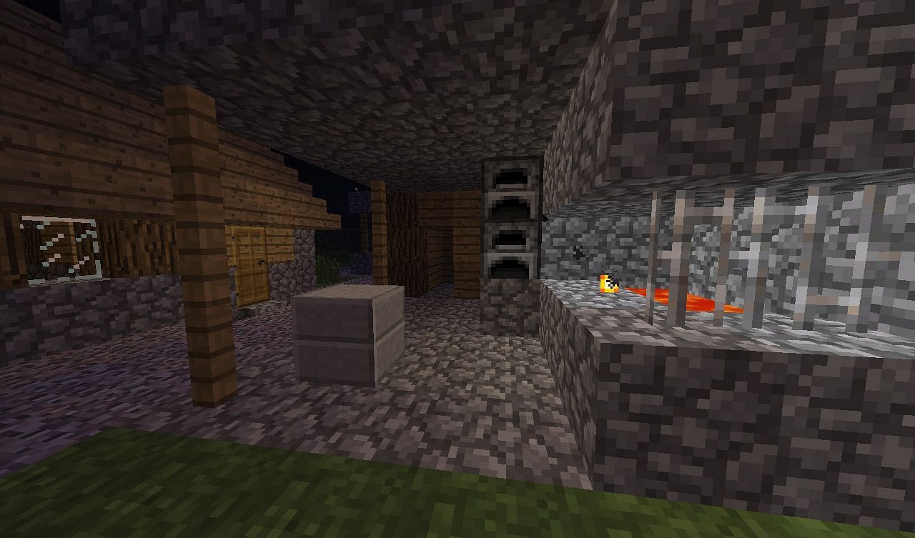 An example of a village ironworks. (Image via Minecraft)