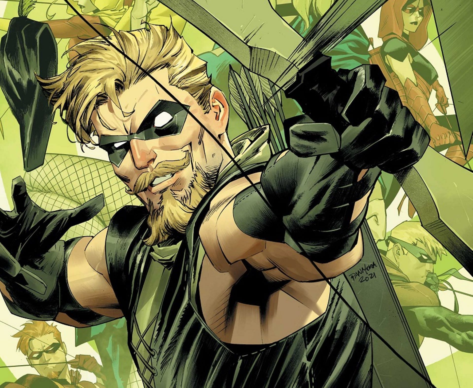 Green Arrow is skilled at fighting using bows and arrows (Image via DC)