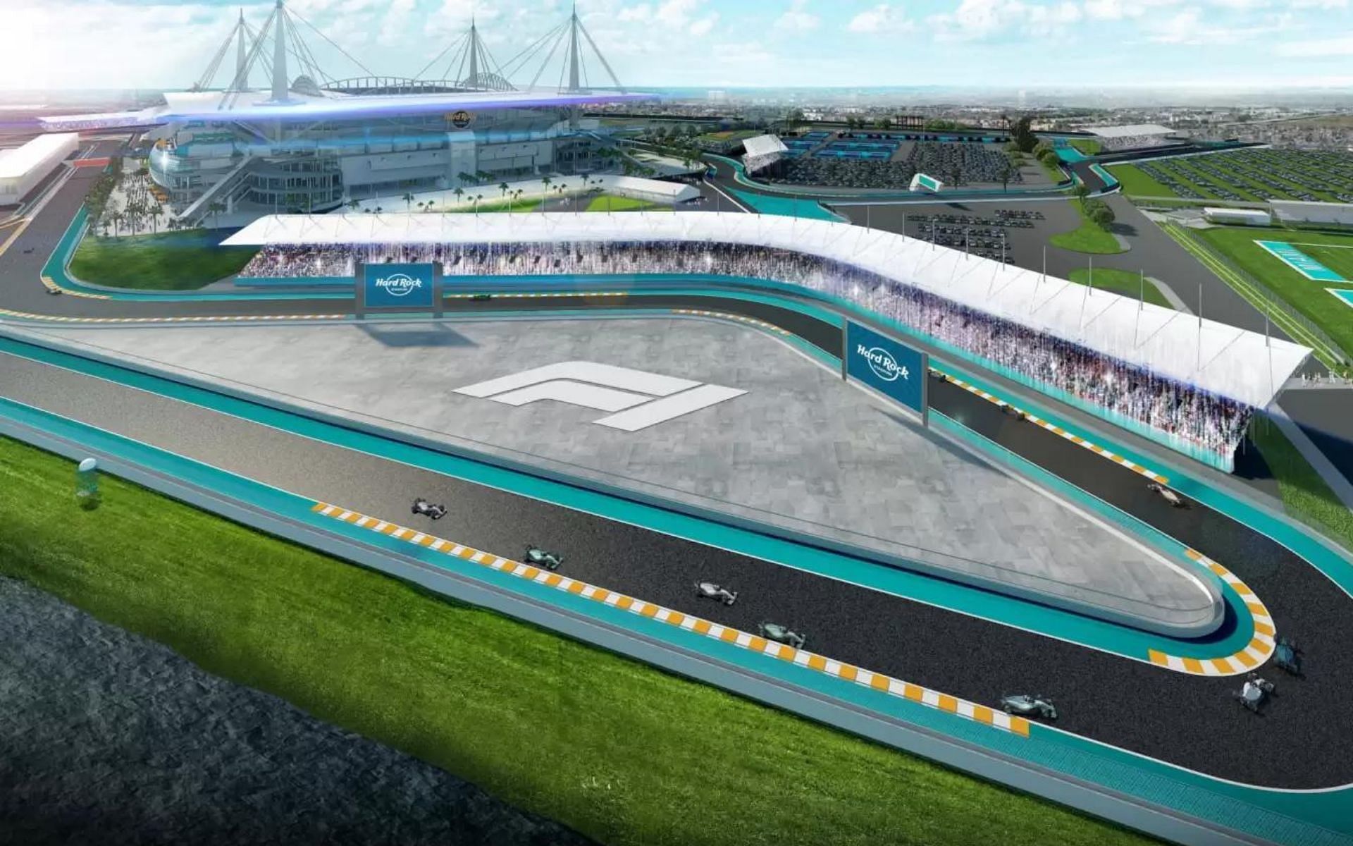 An artist&#039;s impression of the Miami GP circuit (Image courtesy: Twitter/@F1)