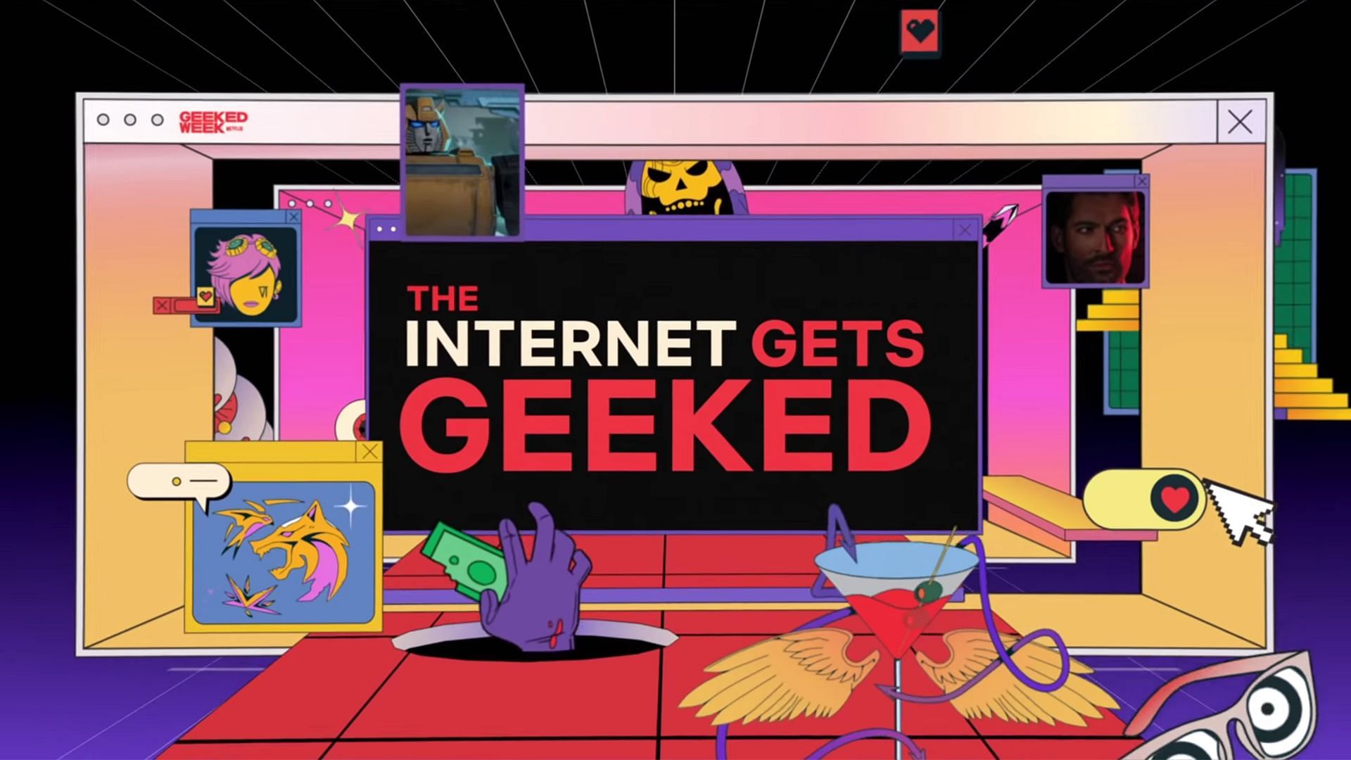 One of many logos for Netflix&#039;s Geeked Week celebration (Image via Netflix)