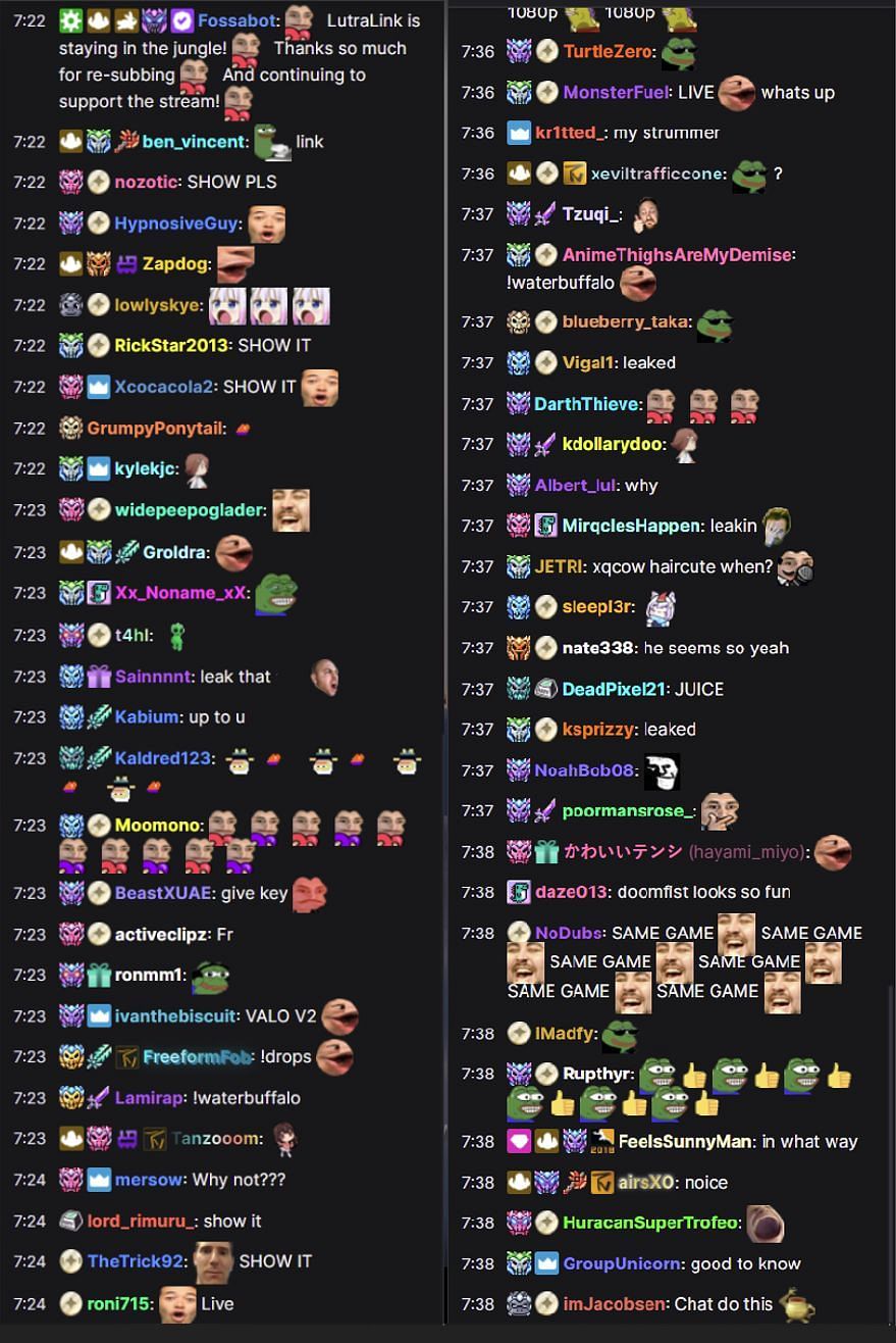 Fans reacting to the streamer&#039;s message (Images via xQcOW/Twitch)