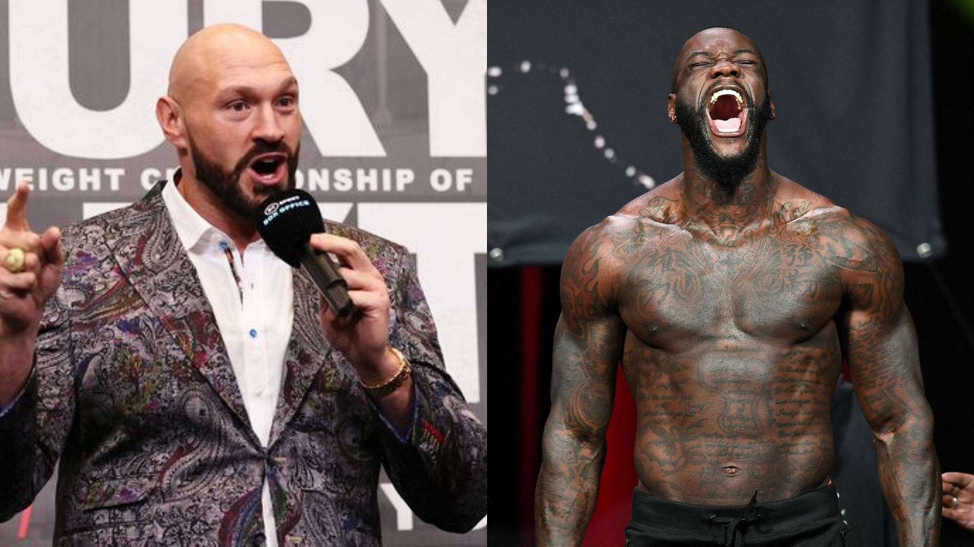 Tyson Fury (left) and Deontay Wilder (right)