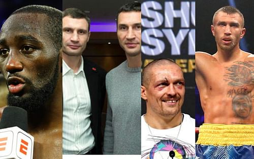 Terence Crawford, Vitali and Wladimir Klitschko, Oleksandr Usyk, and Vasyl Lomachenko