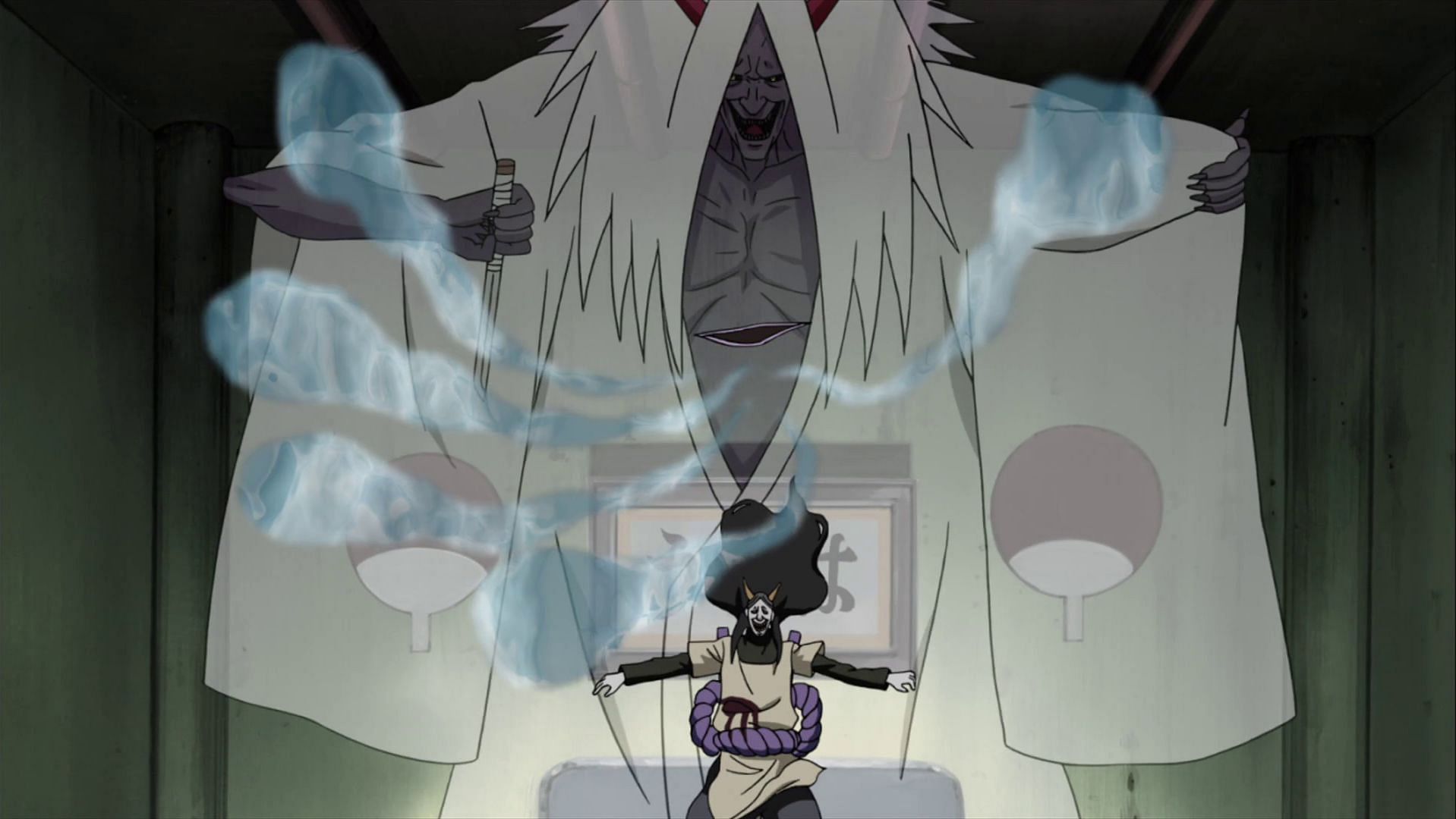 Orochimaru using this sealing Jutsu in &#039;Naruto Shippuden&#039; (Image via Pierrot)
