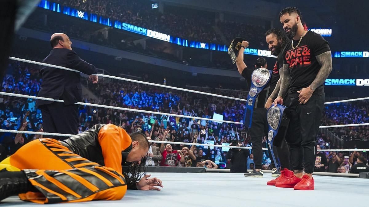 The Bloodline laid out Shinsuke Nakamura as WWE SmackDown concluded