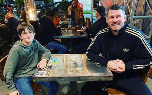 Michael Bisping with Lucas Bisping (left) [Image courtesy: @mikebisping via Instagram]