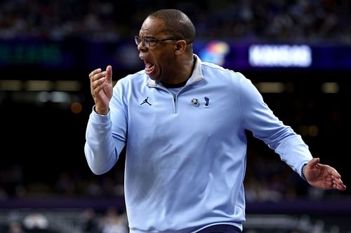 North Carolina head coach Hubert Davis