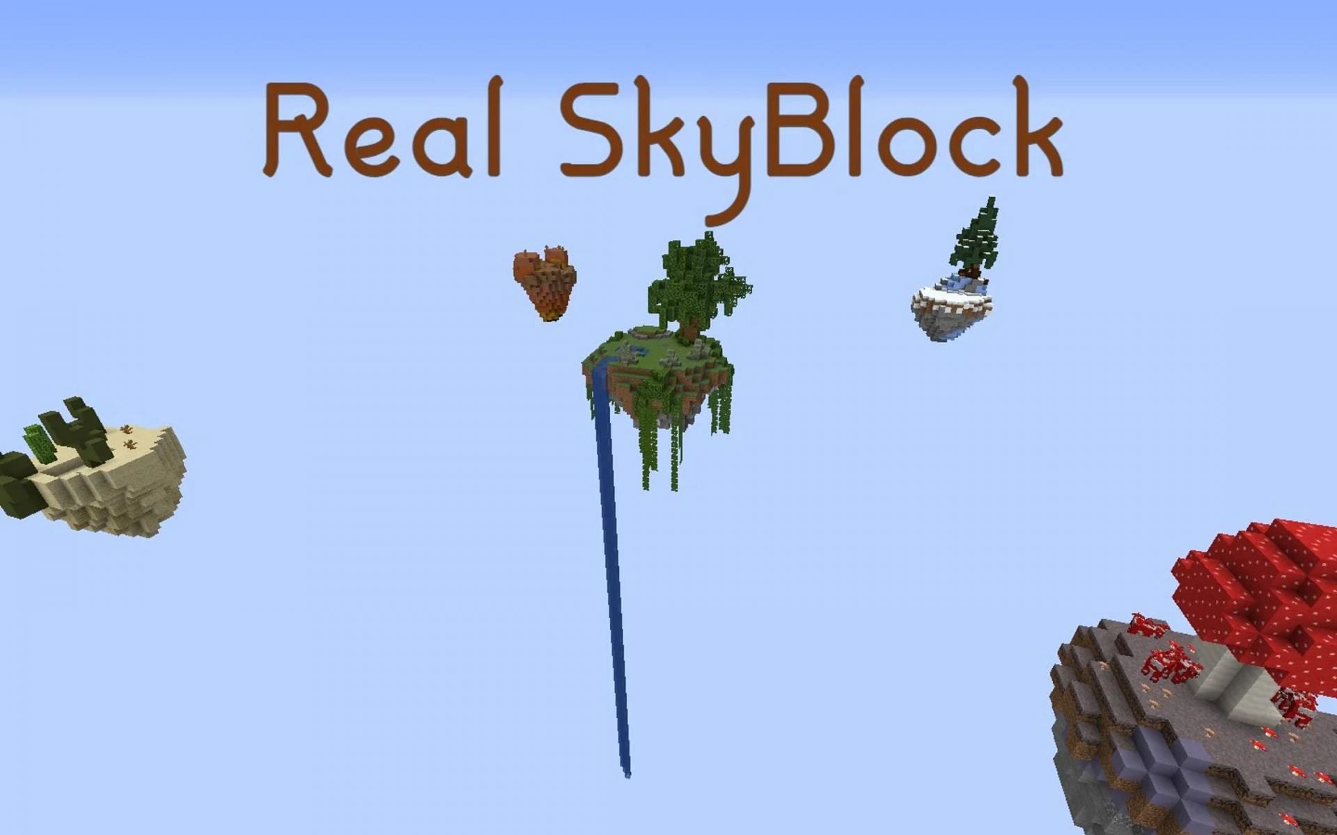 Real Skyblock offers custom content and additional islands (Image via MinecraftMaps)