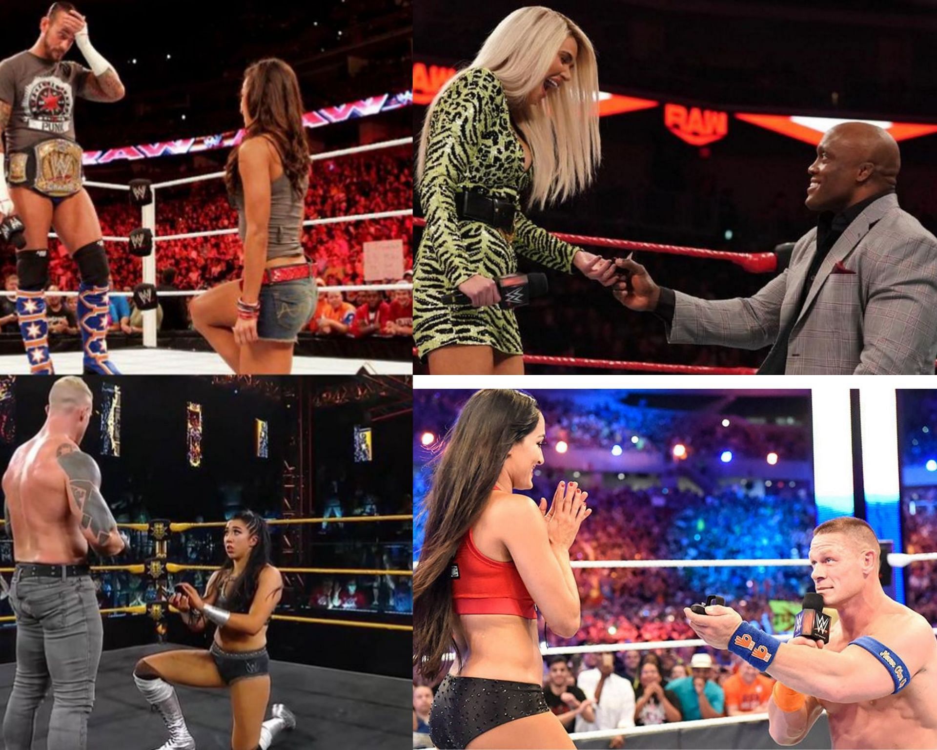 Many WWE couples have gotten engaged on-screen over the years