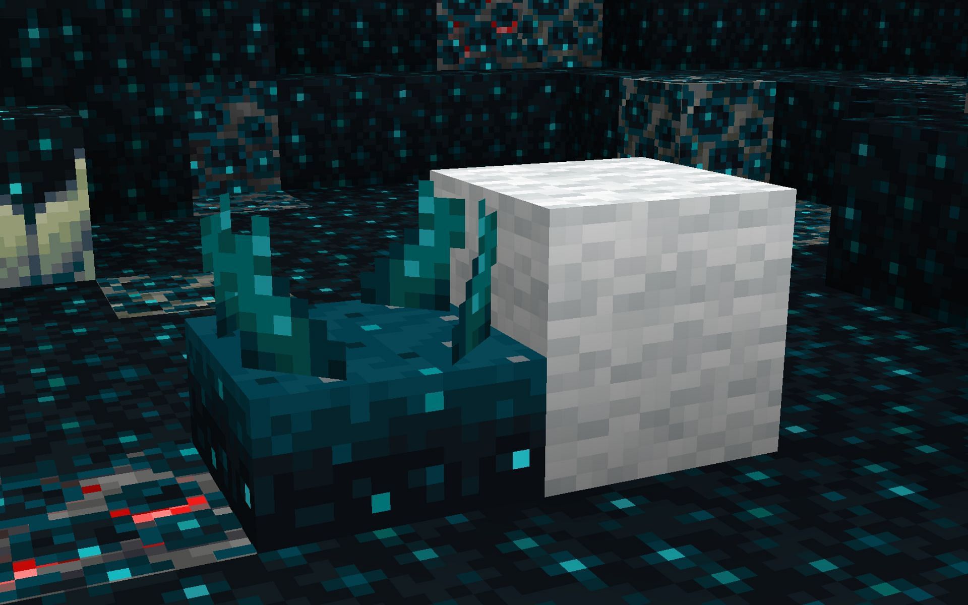 Sculk sensors can be stopped with wool blocks (Image via Minecraft)