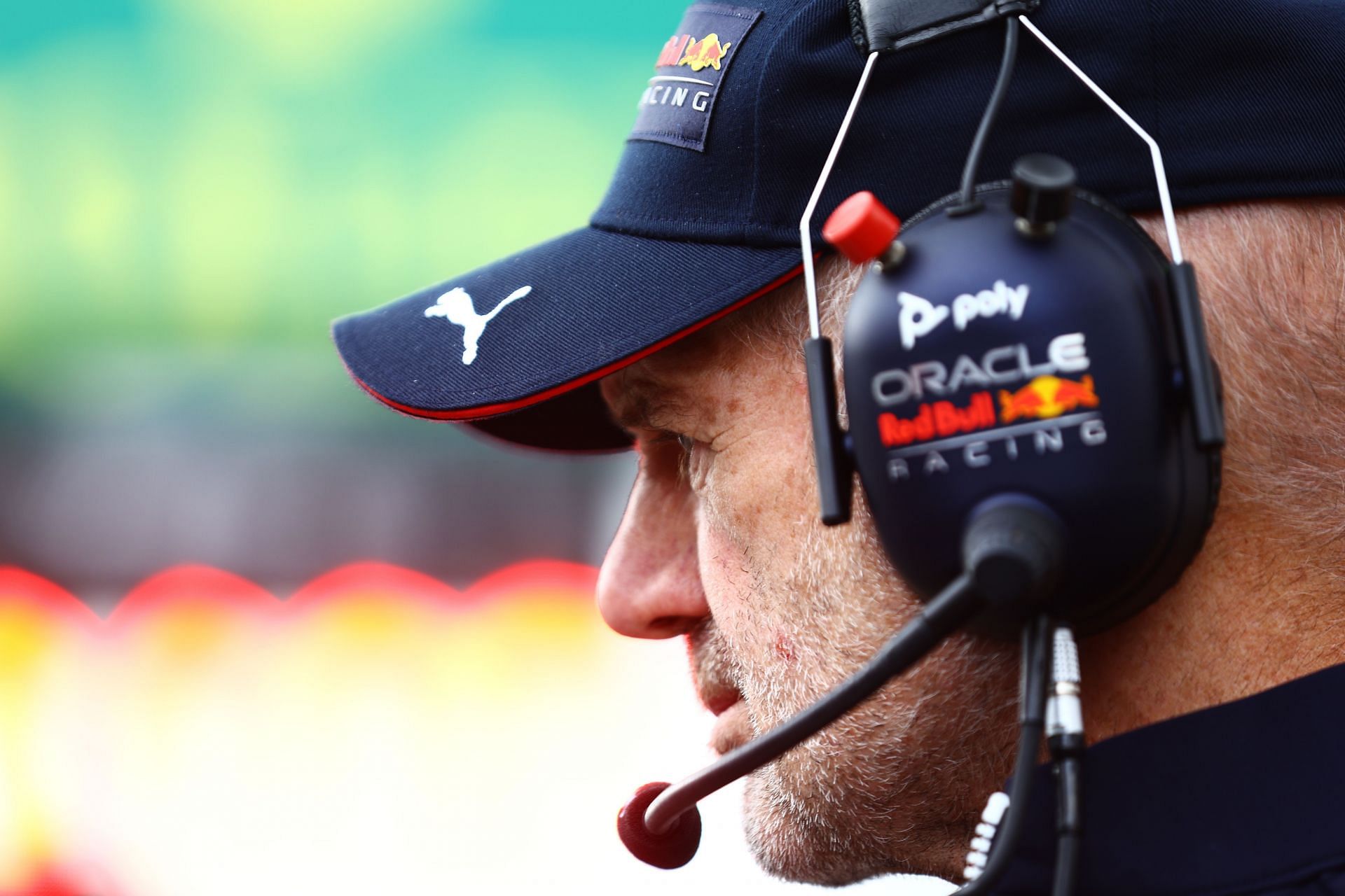 Adrian Newey, the Chief Technical Officer of Red Bull Racing, looks on during Sprint ahead of the F1 Grand Prix of Emilia Romagna (Photo by Mark Thompson/Getty Images)