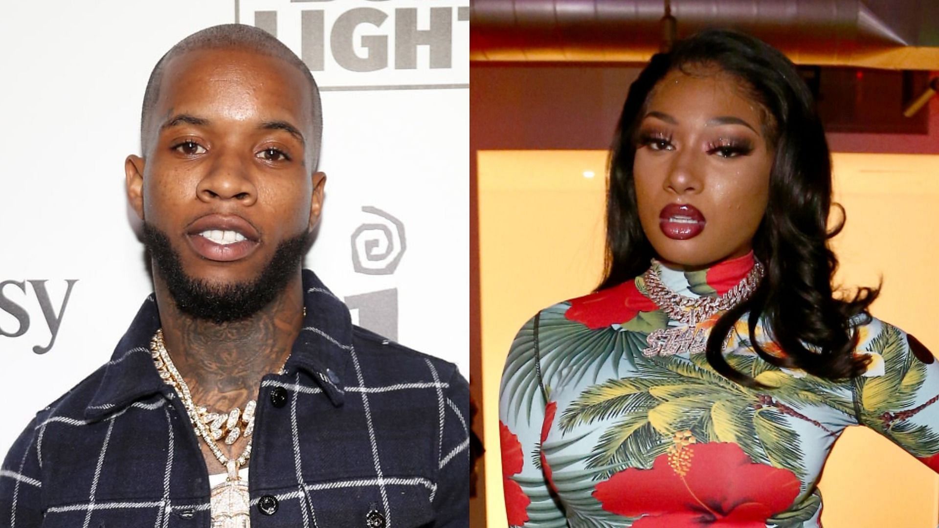 Tory Lanez was accused of allegedly sharing information related to Megan Thee Stallion case with third-party (Image via Cassidy Sparrow/Getty Images &amp; Tommaso Boddi/Getty Images)