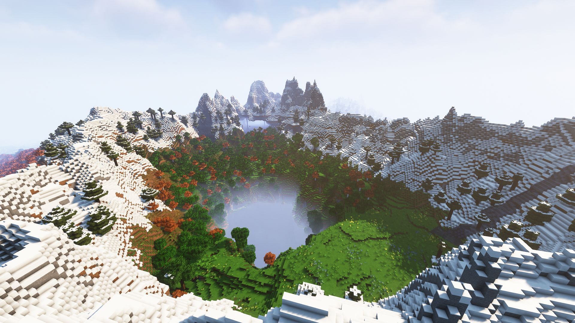 Minecraft 1.18 seeds can be truly breathtaking (Image via u/ZERO_CTRL/Reddit)