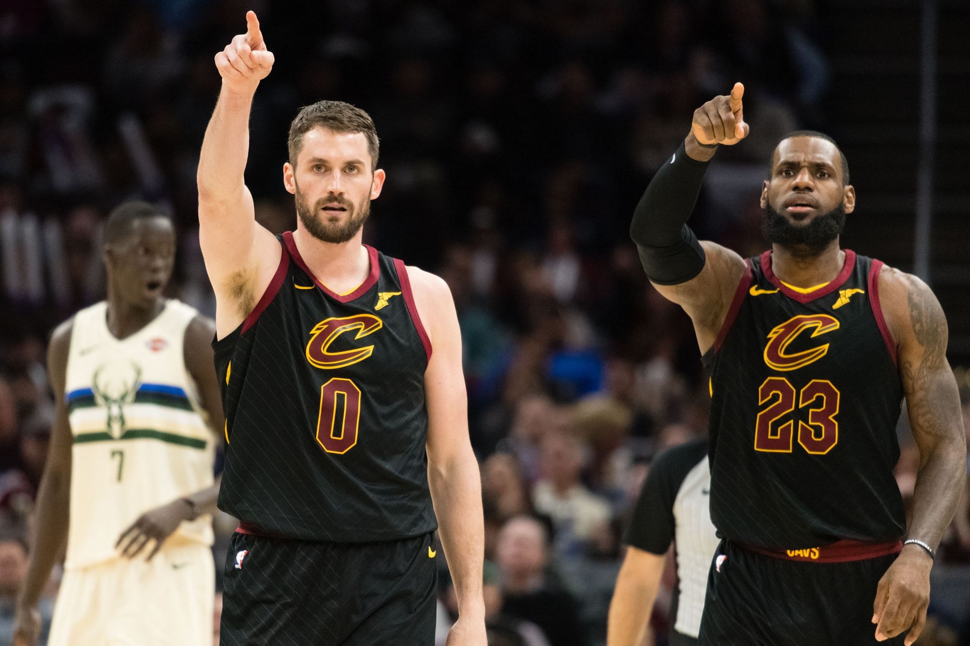 Kevin Love and LeBron James as teammates with the Cleveland Cavaliers