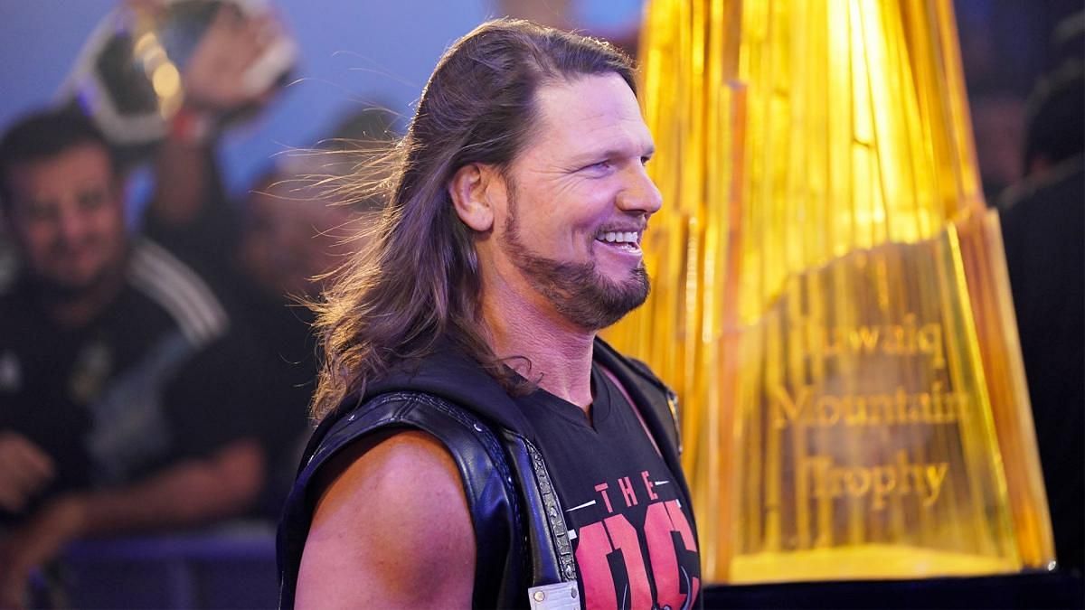 AJ Styles entering the first-ever Tuwaiq Mountain Trophy Gauntlet Match