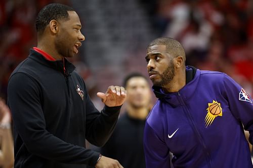 Chris Paul and Willie Green during the Phoenix Suns vs. New Orleans Pelicans — Game 6