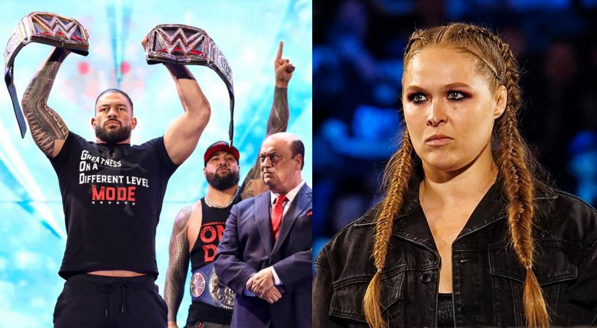 WWE SmackDown के एपिसोड में रोमन रेंस और रोंडा राउजी दोनों नजर आए
