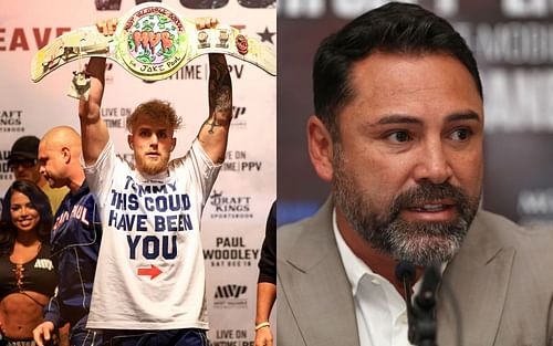 Jake Paul (L) has responded to Oscar De La Hoya (R)'s recent comments.