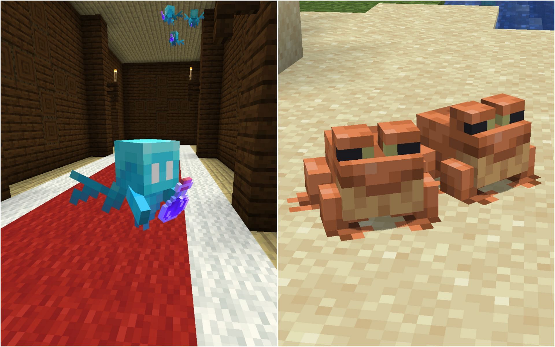 Allay and frog changes (Image via Minecraft)