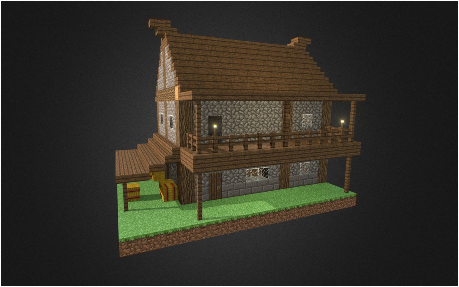 A medieval house with a mossy roof : r/Minecraftbuilds