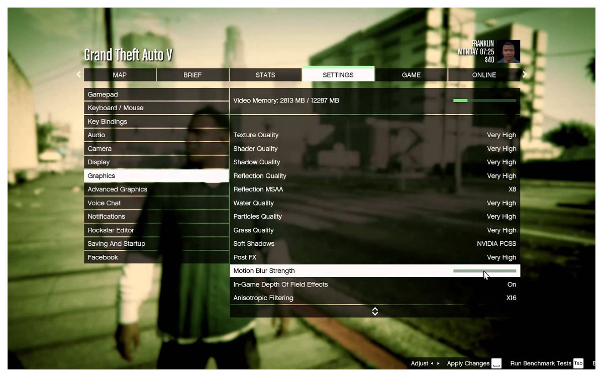 The in-game settings menu (Images via Rockstar Games)