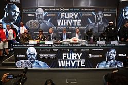 Tyson Fury and Dillian Whyte face-off gets heated