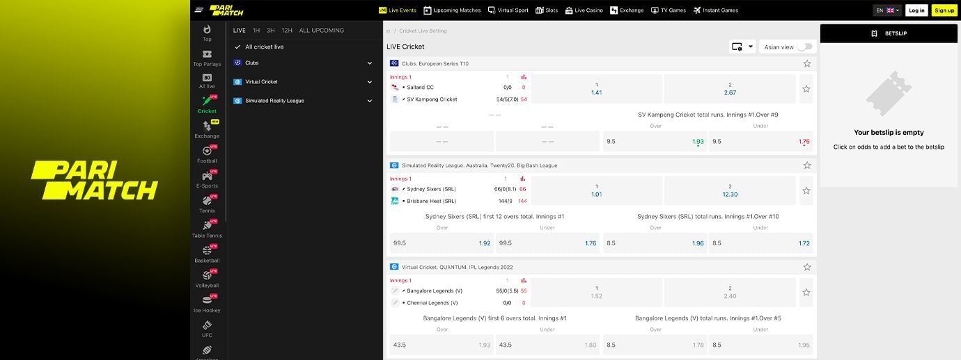 PariMatch offers betting across various sports