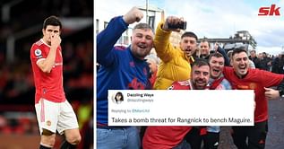 “Takes a bomb threat for Rangnick to bench Maguire” – Fans react as Manchester United send ‘statement’ with line-up against Arsenal