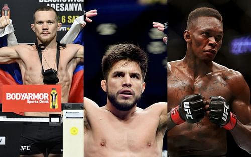 Petr Yan (left), Henry Cejudo (center), and Israel Adesanya (right) [Images courtesy of Getty]