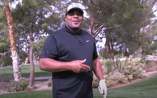 "Closing in on Tiger Woods level golfer" - Watch as Daniel Cormier shares a video of his elite golf stroke