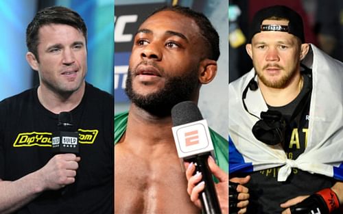 Chael Sonnen (left); Aljamain Sterling (center); Petr Yan (right)