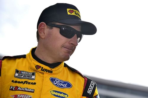 Michael McDowell during qualifying for the 2022 NASCAR Cup Series Food City Dirt Race at Bristol Motor Speedway in Tennessee (Photo by Logan Riely/Getty Images)