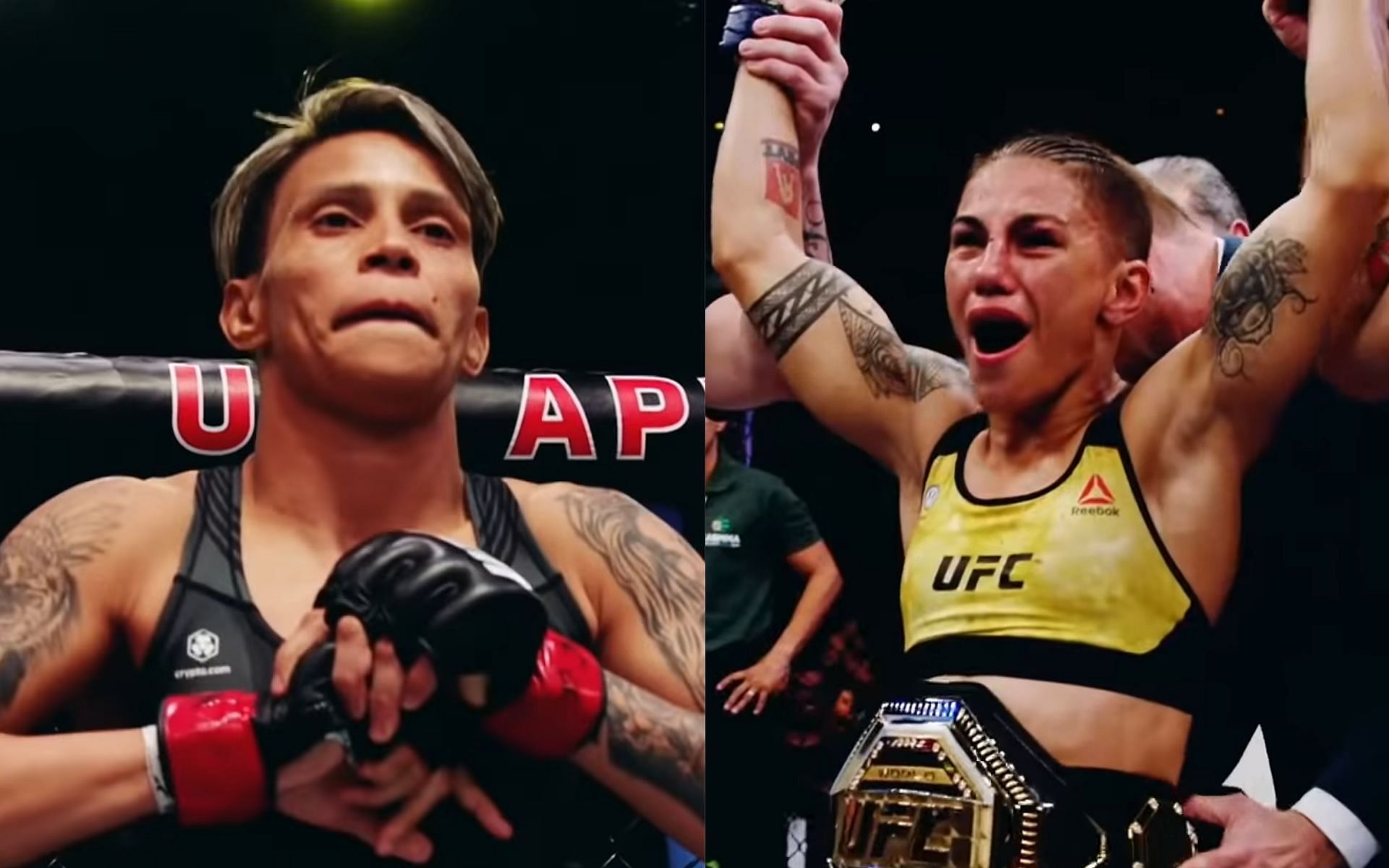 Amanda Lemos (left), Jessica Andrade (right) [Image courtesy: UFC via Youtube]