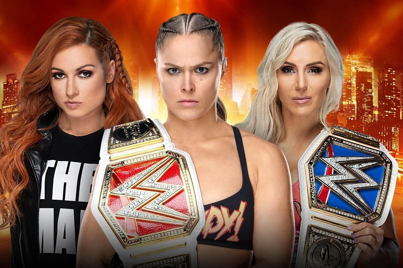 Becky Lynch, Ronda Rousey, and Charlotte Flair