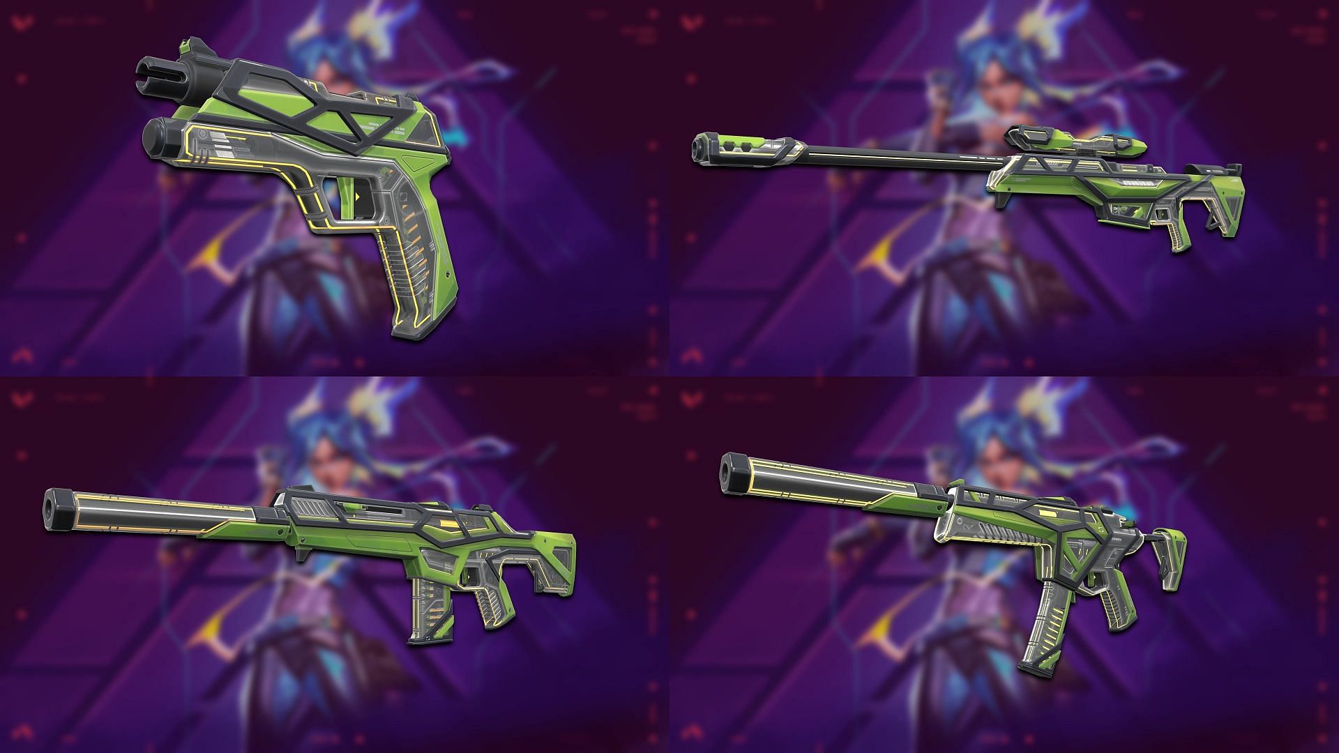 Guns featured in the new RGX 11z Pro Bundle (Image via Riot Games)