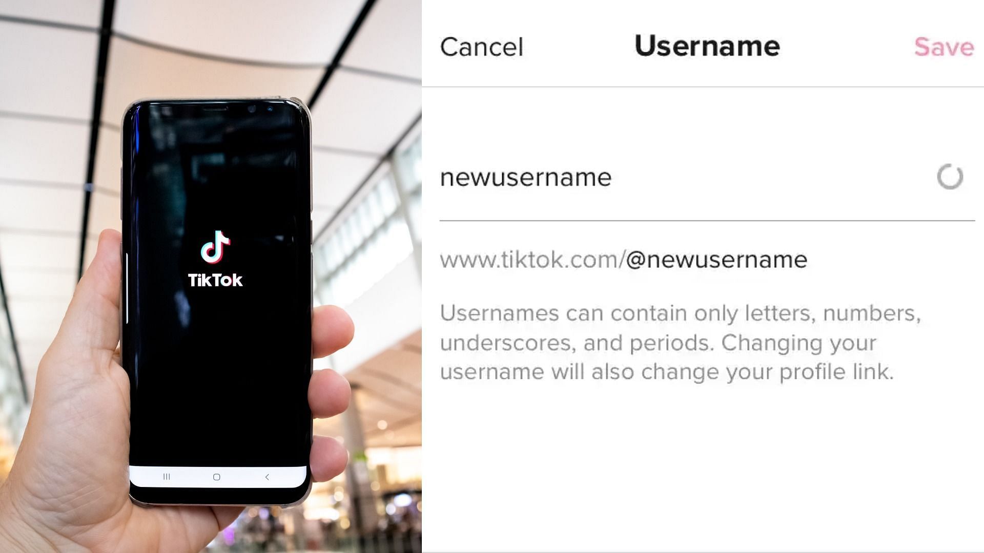 There are two ways to change your username on the video-focused social networking service (Images via Olivier Bergeron/Unsplash and Devon Delfino)
