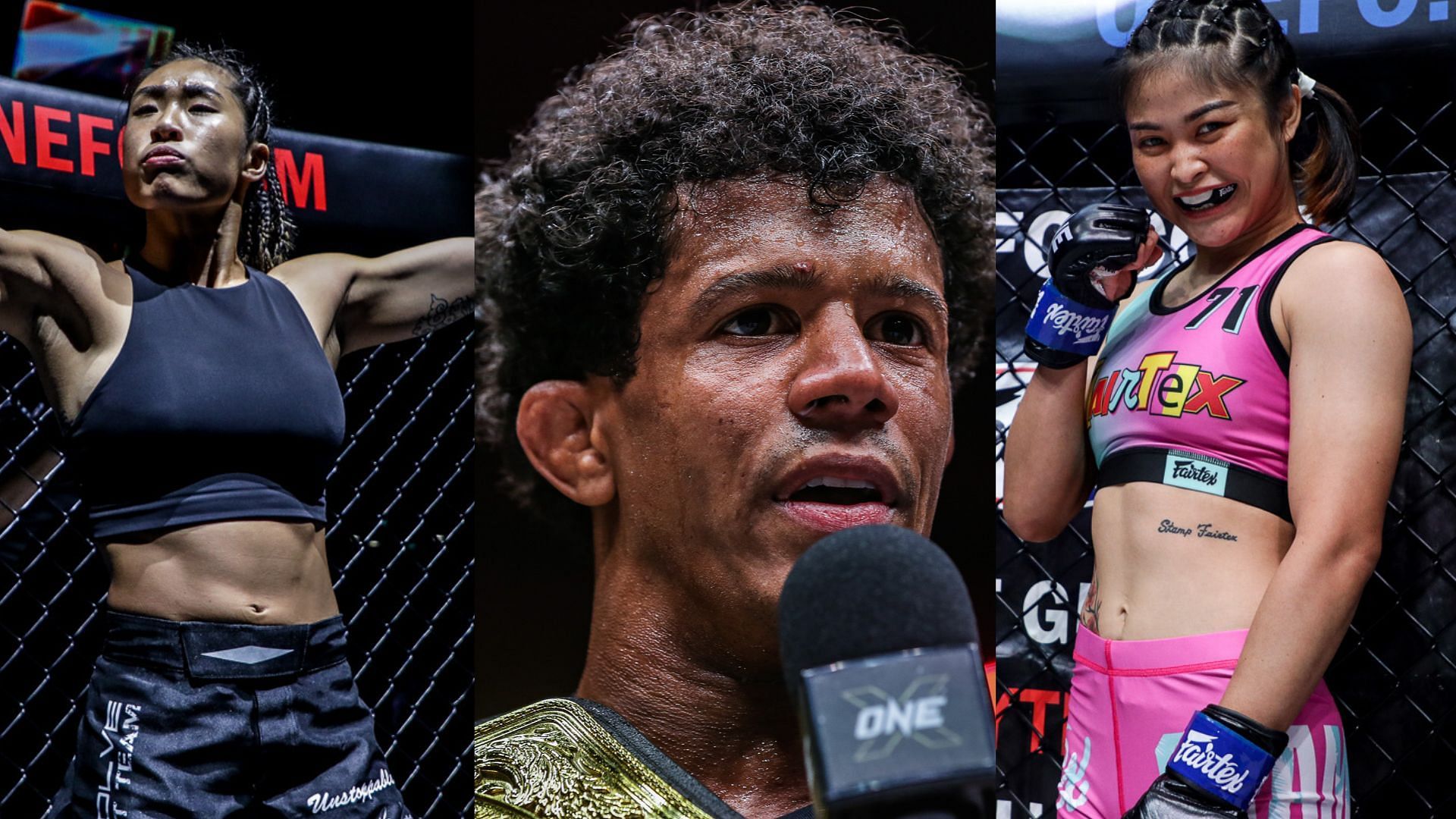 [Photo Credits: ONE Championship] Angela Lee, Adriano Moraes, Stamp Fairtex