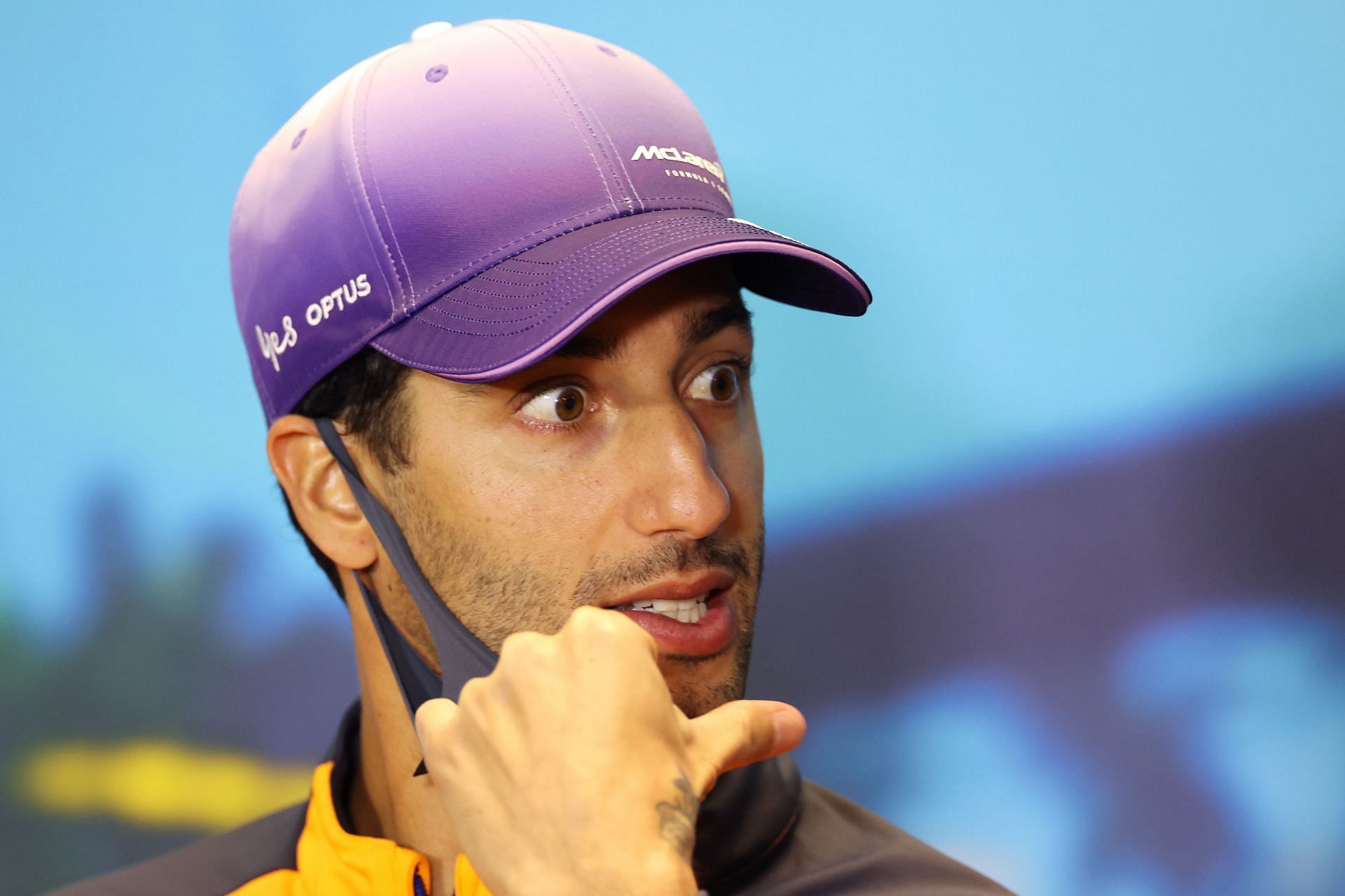 Daniel Ricciardo in the Drivers&#039; Press Conference before practice ahead of the F1 Grand Prix of Australia (Photo by Robert Cianflone/Getty Images)