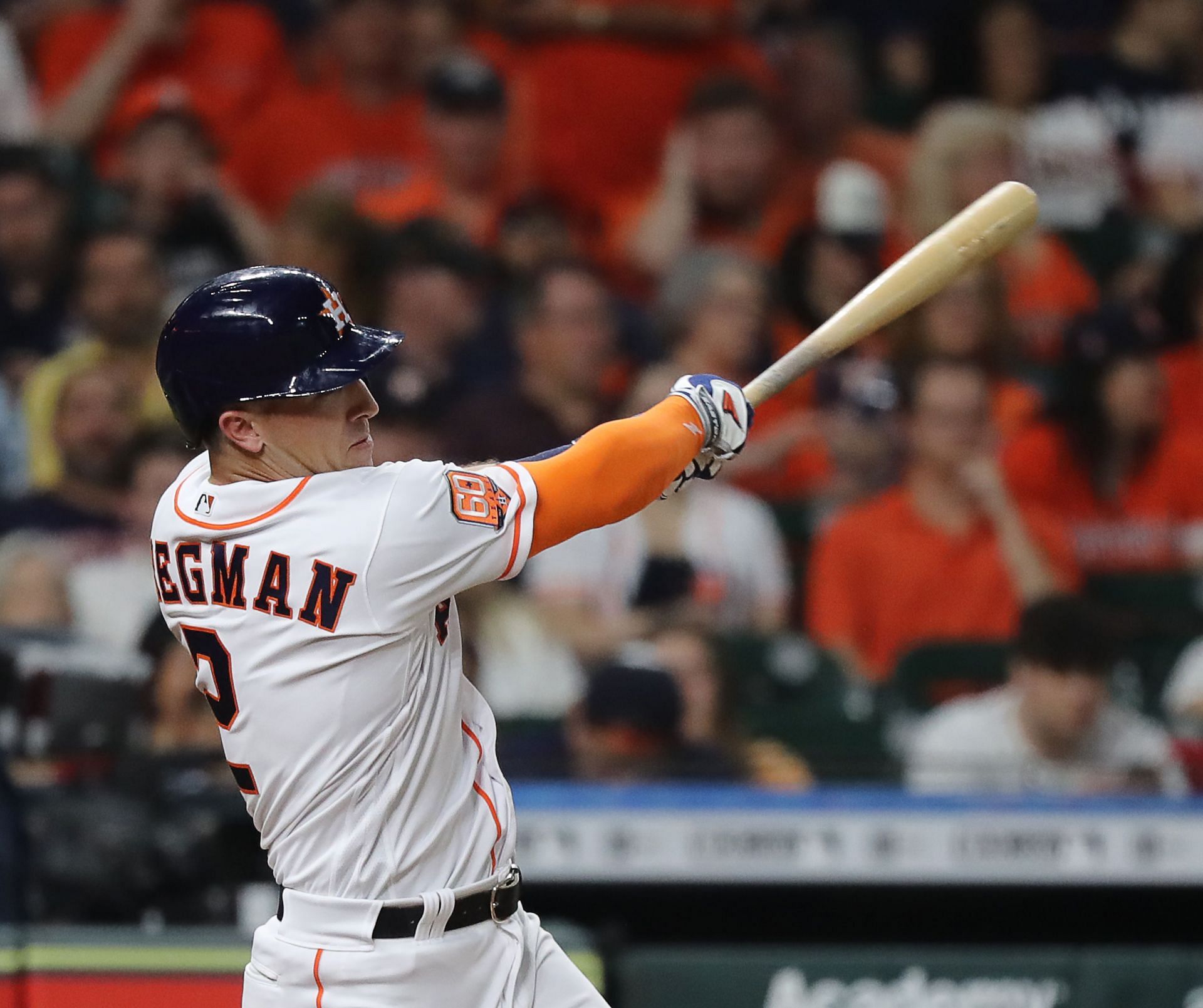 Alex Bregman bats for the Houston Astros