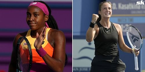 Coco Gauff (L) and Daria Kasatkina.