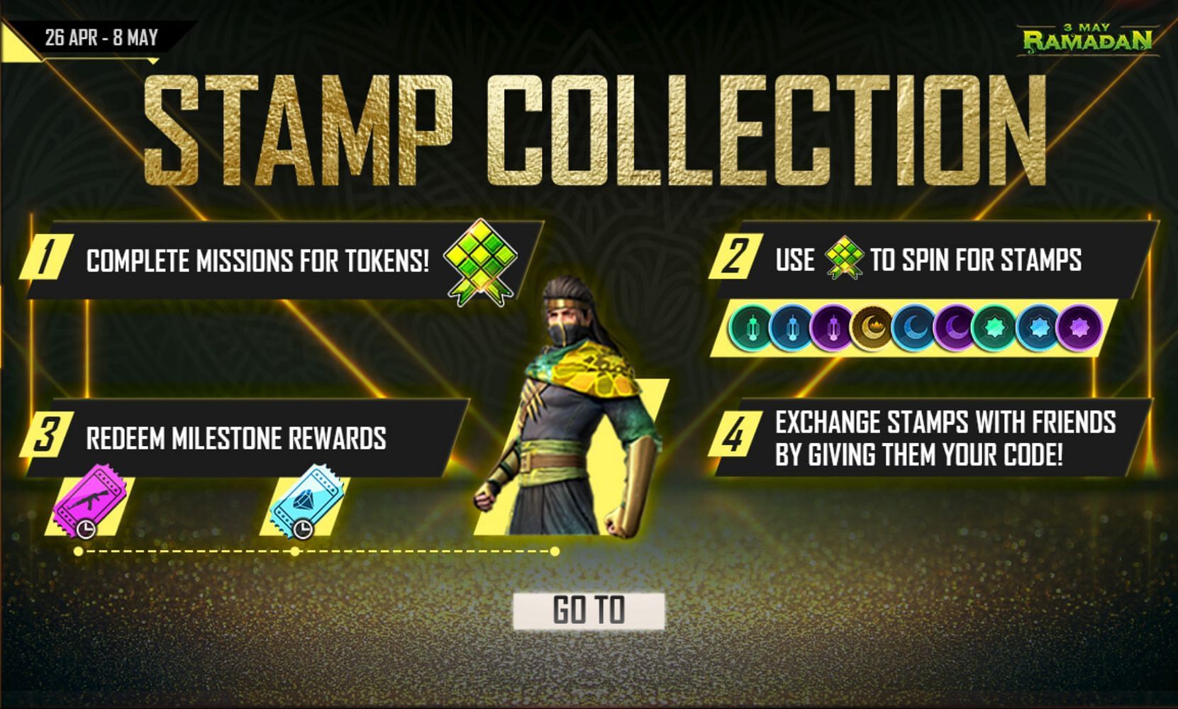 Stamp Collection event in Free Fire MAX (Image via Garena)