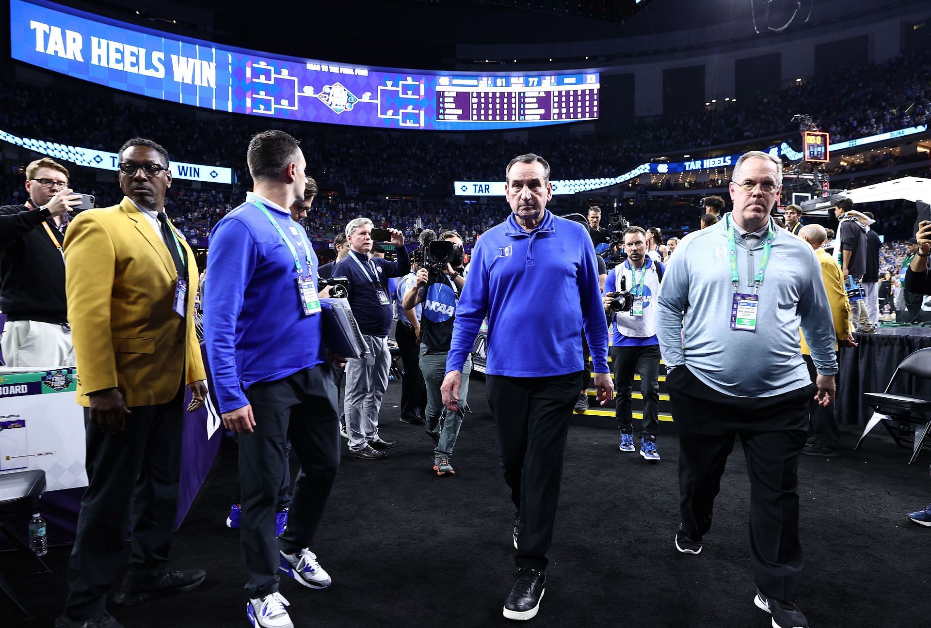 Coach Mike Krzyzewski says he is done with coaching after the Final Four loss.