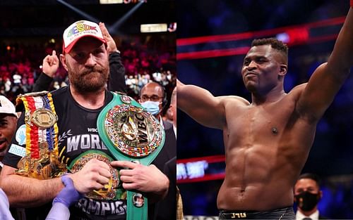 Tyson Fury (left) and Francis Ngannou (right)