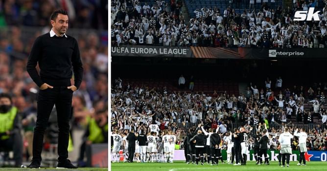 "It was more like a final with the stadium divided" - Barcelona boss Xavi wants club to investigate how more than 20,000 Eintracht Frankfurt fans were allowed in Camp Nou