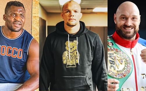 (From left to right) Francis Ngannou, Anthony Smith and Tyson Fury [Image Courtesy: @francisngannou, @tysonfury and @lionheartsmith on Instagram]