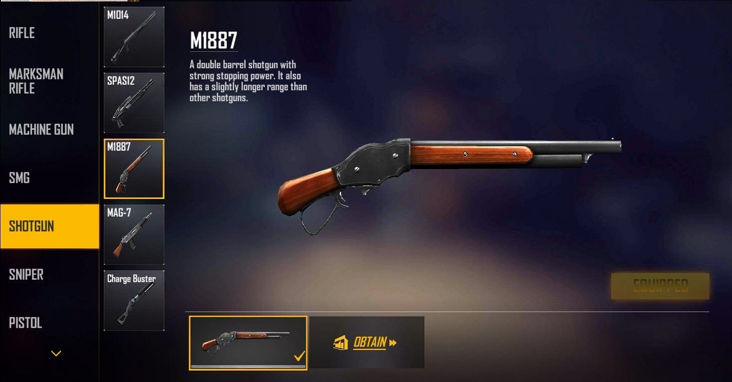 M1887 is a double barrel (Image via Garena)