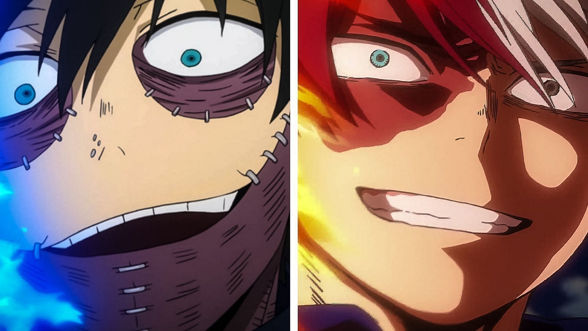 Dabi and Shoto Todoroki, a messed up shonen anime sibling relationship (Image via Studio Bones)