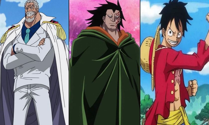 monkey d. luffy, monkey d. garp, and monkey d. dragon (one piece