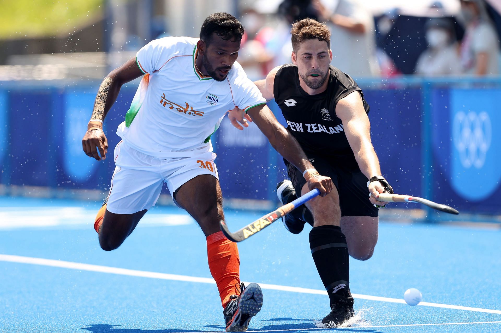 Indian hockey team skipper Amit Rohidas (left) in action. (PC: Getty Images)