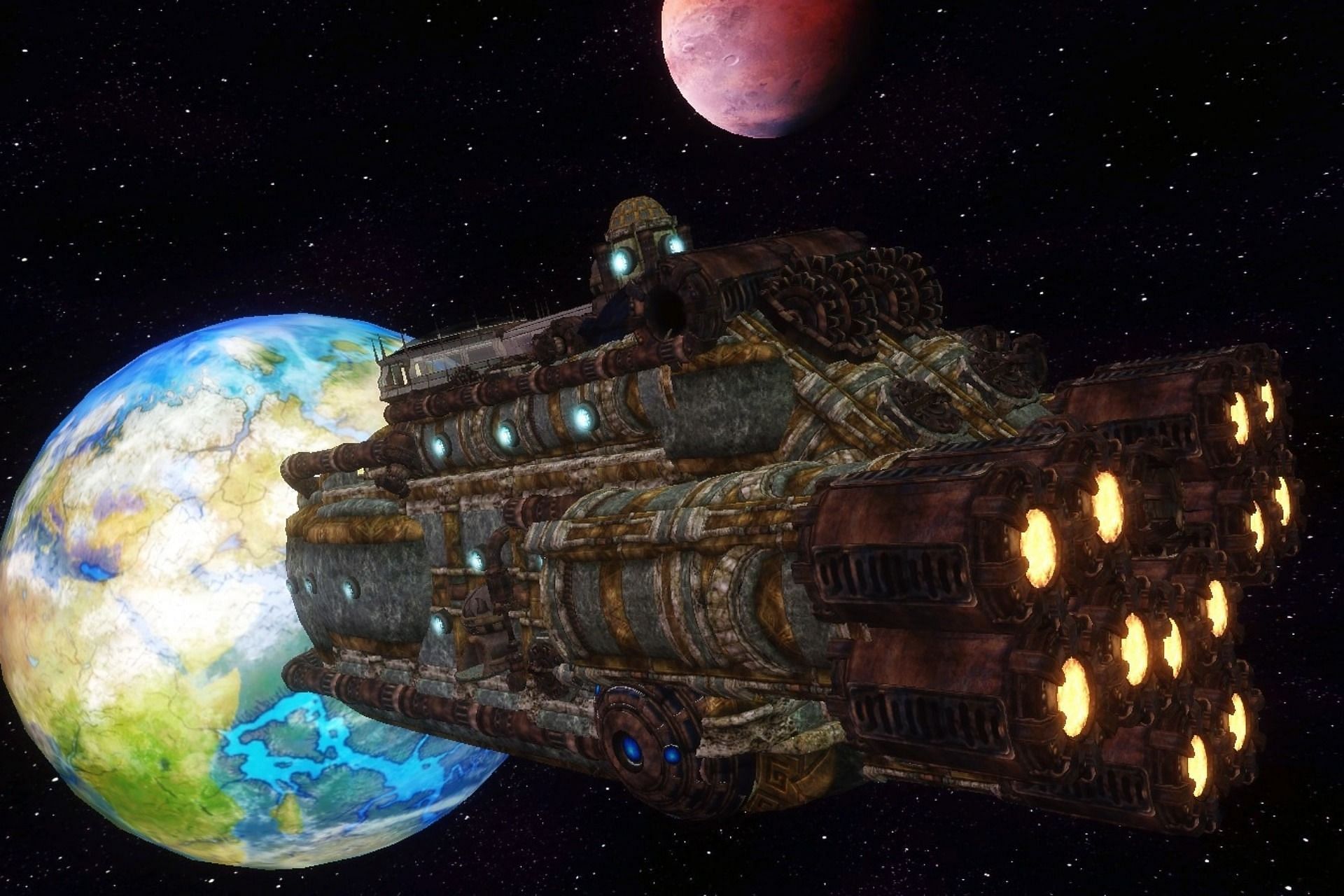 Skyrim now has its own Starfield mock-up space travel mod (image via Nexusmods/Onota)